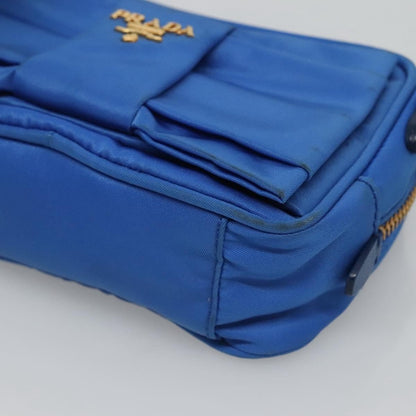 Prada Bow Camera Crossbody Bag Tessuto, BLUE, NYLON, Shoulder bag