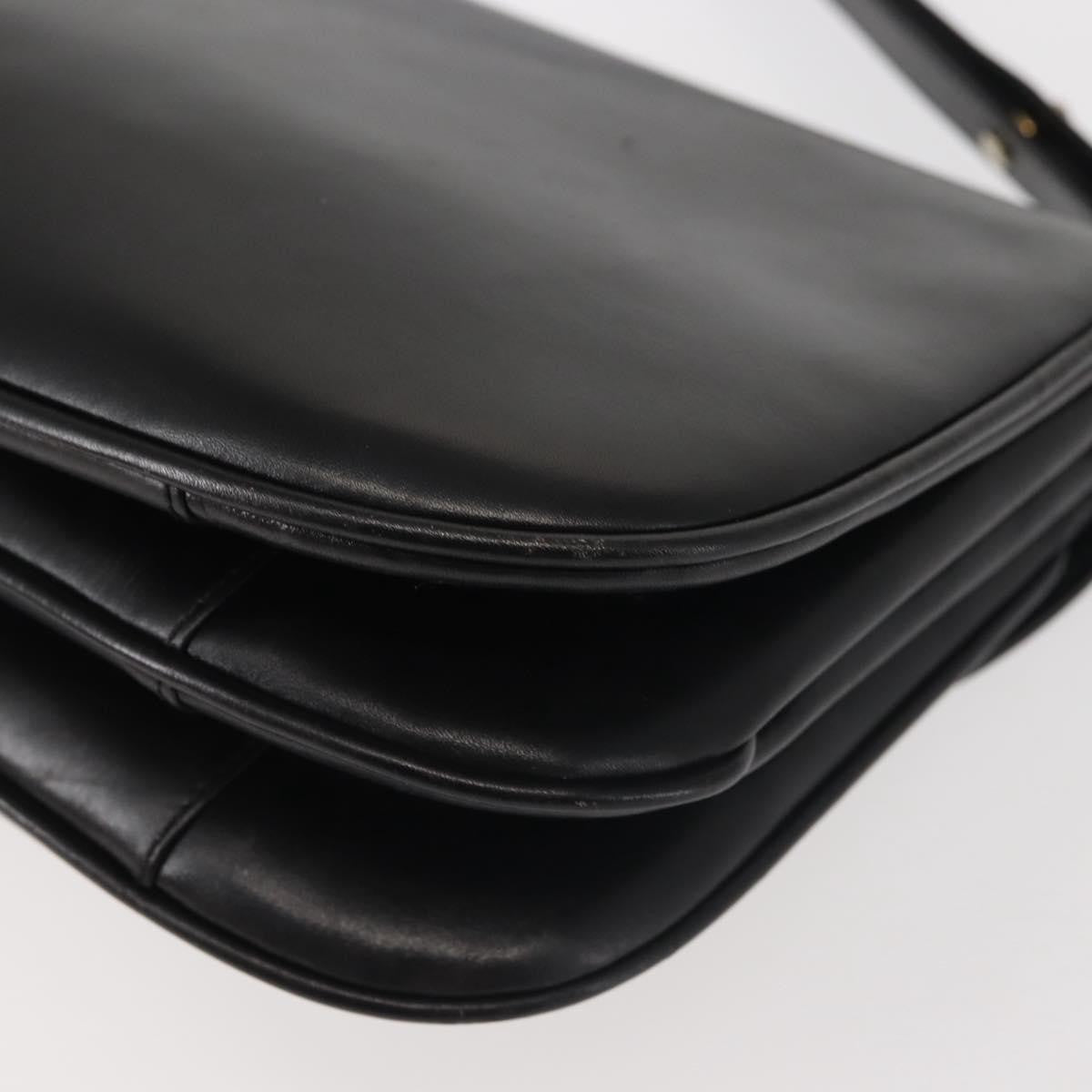 Bally Vintage Shoulder Bag Leather, Black, Leather, Shoulder Bag