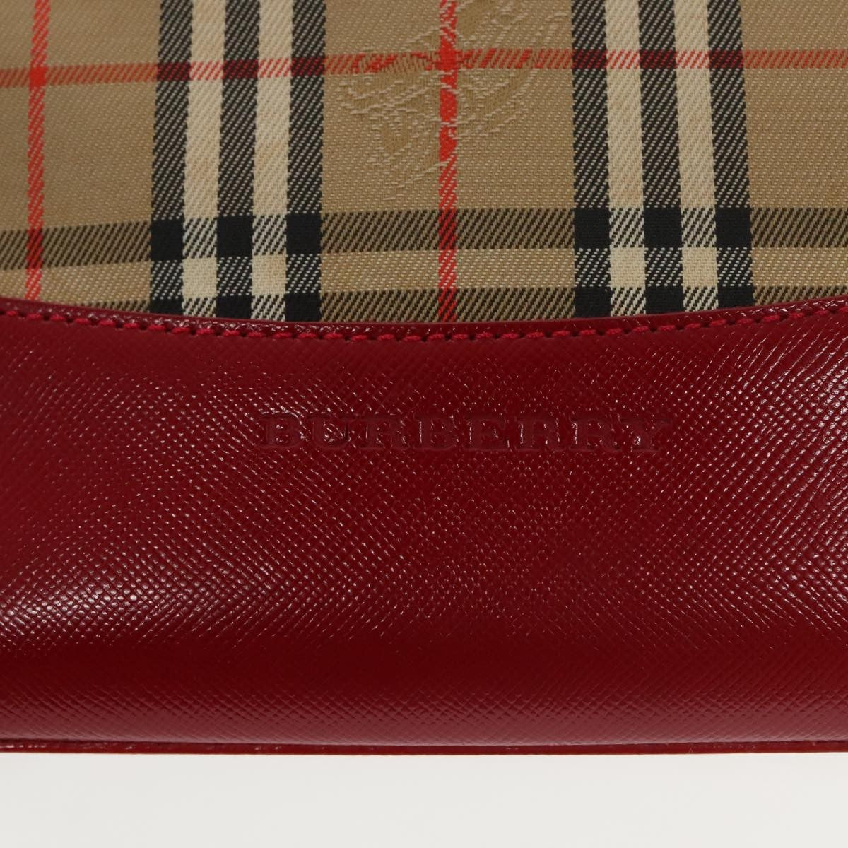 Burberry Nova Handbag Check Pattern, BEIGE, CANVAS, Handbag