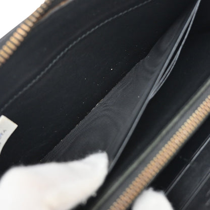 Bottega Veneta Intrecciato Long Zip  Wallet Leather, BLACK, LEATHER, Wallets