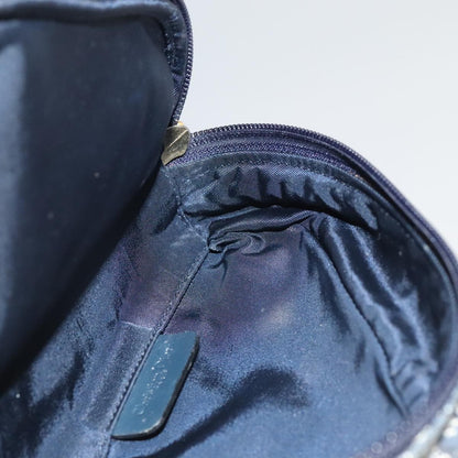 Christian Dior Vintage Saddle Coin Purse Diorissimo Canvas, NAVY, CANVAS, Wallets