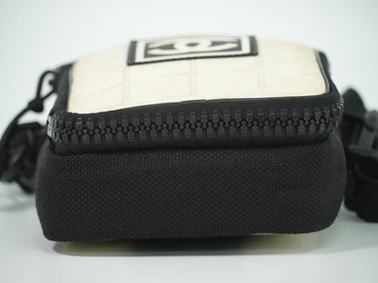 Chanel Sport Line Crossbody Bag Coated Canvas, BEIGE, CANVAS, Crossbody bag