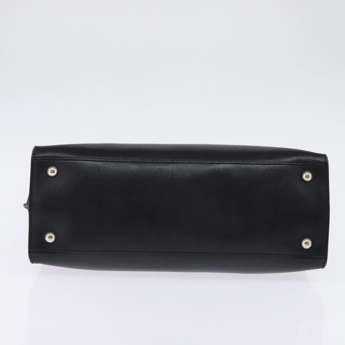 Salvatore Ferragamo Virna Satchel Leather, BLACK, LEATHER, Handbag