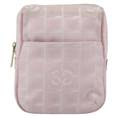 Chanel Travel Line Crossbody Bag Nylon, PINK, NYLON, Shoulder bag