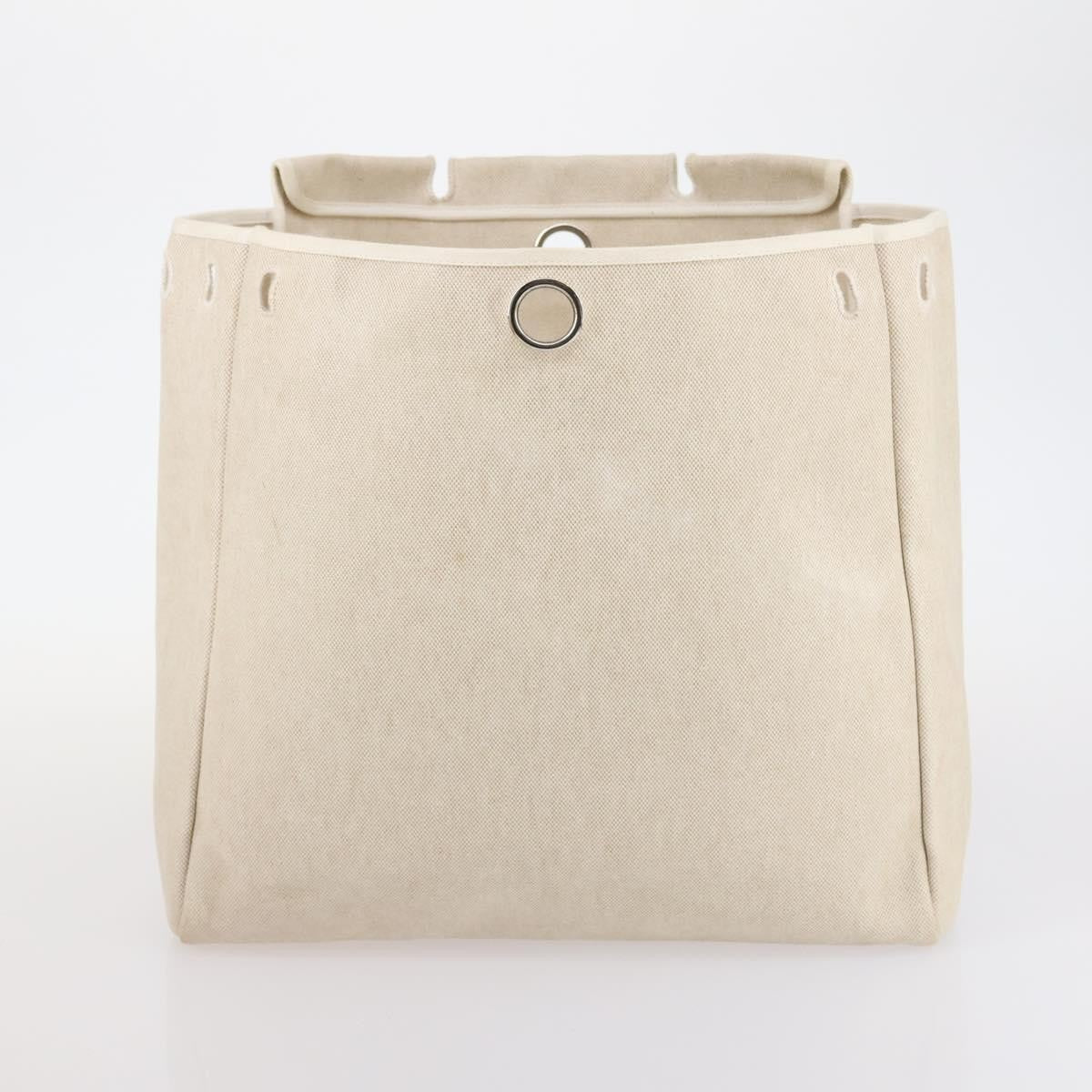 Hermes Herbag Toile and Leather, BEIGE, CANVAS, Handbag