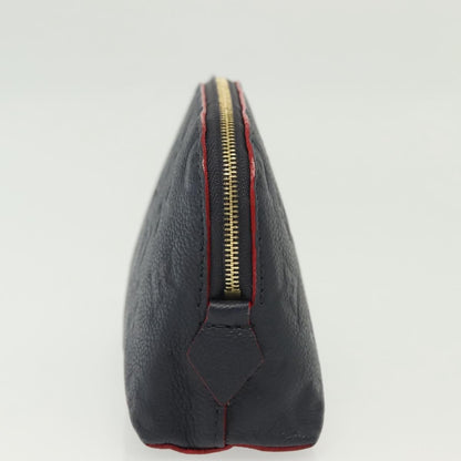 Louis Vuitton Cosmetic Pouch Monogram Empreinte Leather, NAVY, LEATHER, Toiletry Case