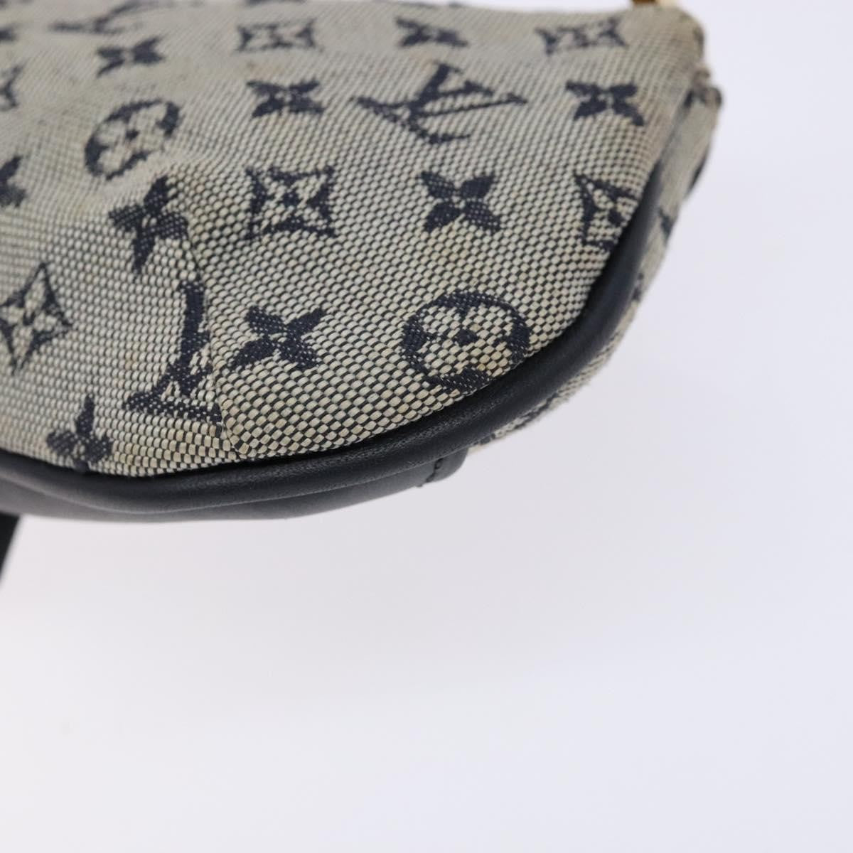 Louis Vuitton Anne Sophie Clutch Mini Lin, BLUE, CANVAS, Clutche & pouche