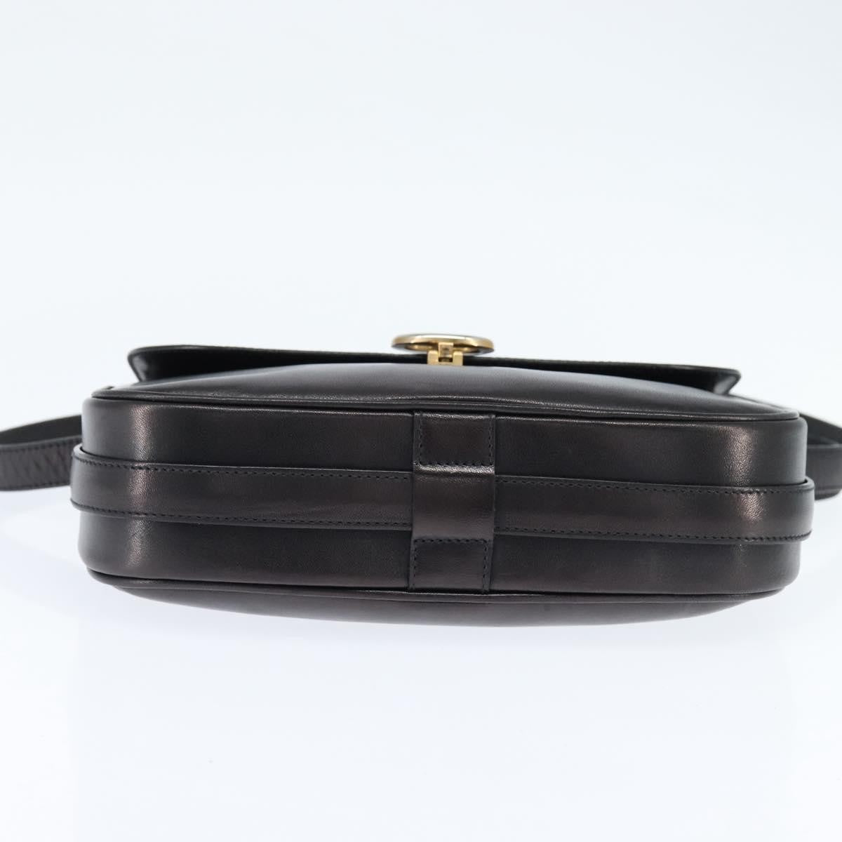 Celine Vintage Triomphe Shoulder Bag Leather, BROWN, LEATHER, Shoulder bag