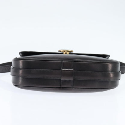 Celine Vintage Triomphe Shoulder Bag Leather, BROWN, LEATHER, Shoulder bag