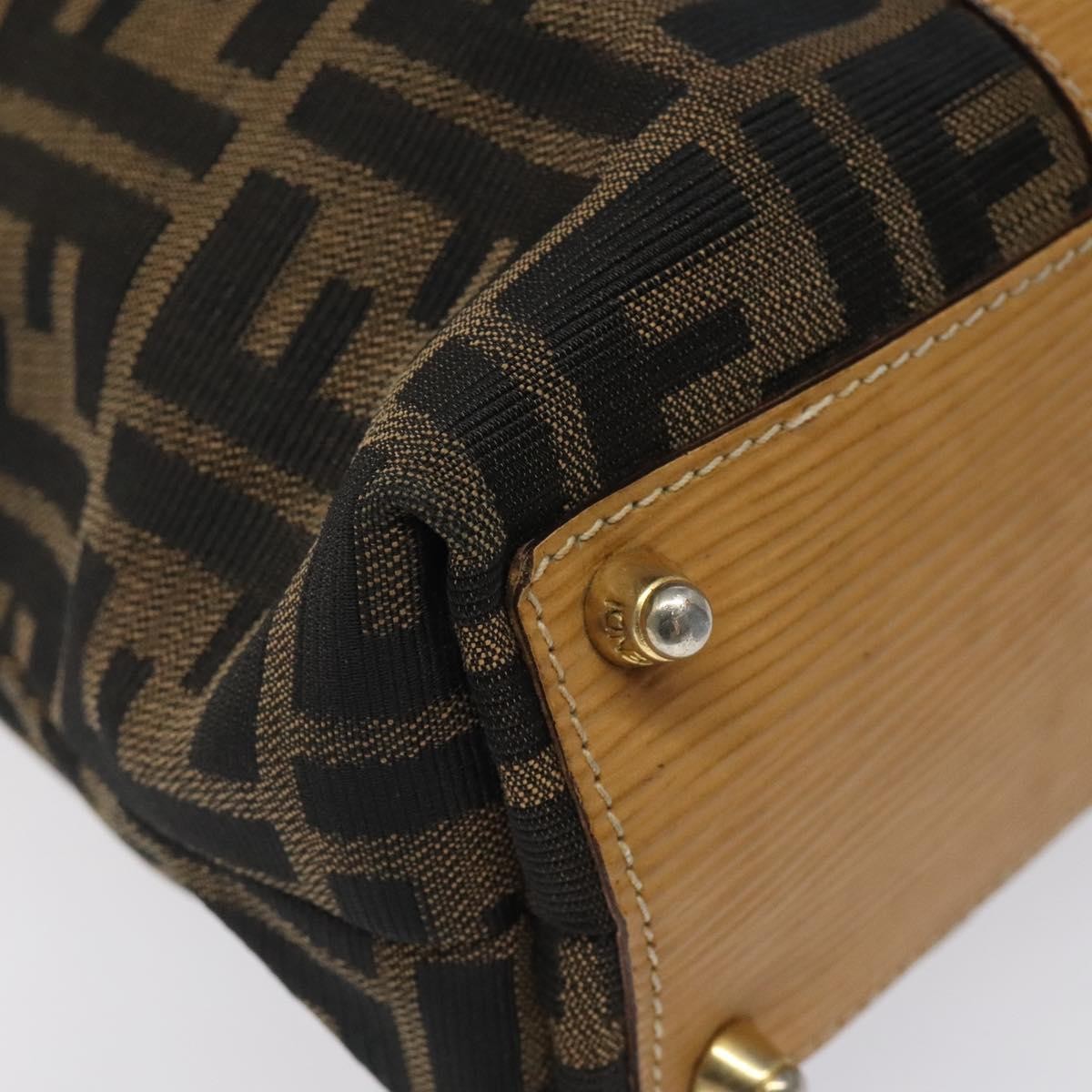 Fendi Vintage Top Handle Bag Zucca canvas, BLACK, CANVAS, Tote bag
