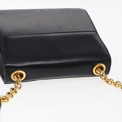 Salvatore Ferragamo Vintage Shoulder Bag Leather, BLACK, LEATHER, Shoulder bag