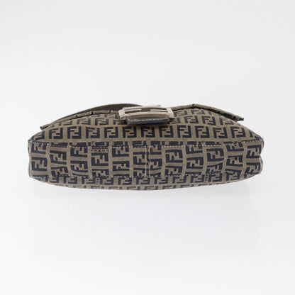 Fendi Baguette Bag Zucchino Canvas, NAVY, CANVAS, Shoulder bag
