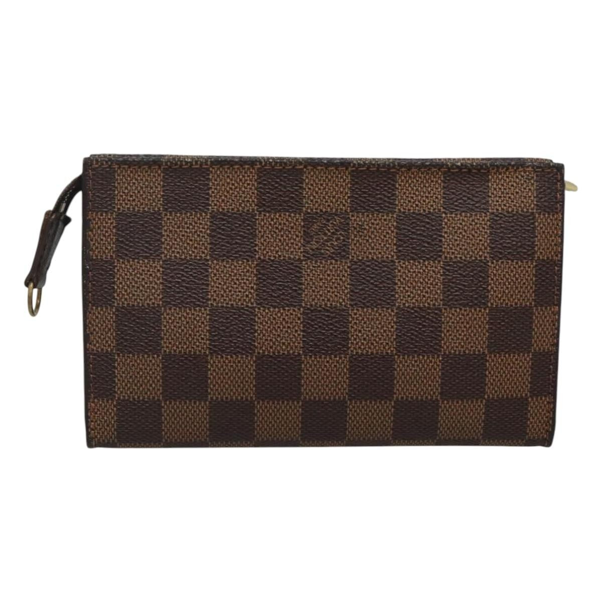 Louis Vuitton Marais Bucket Zip Pouch Damier, BROWN, CANVAS, Clutche & pouche