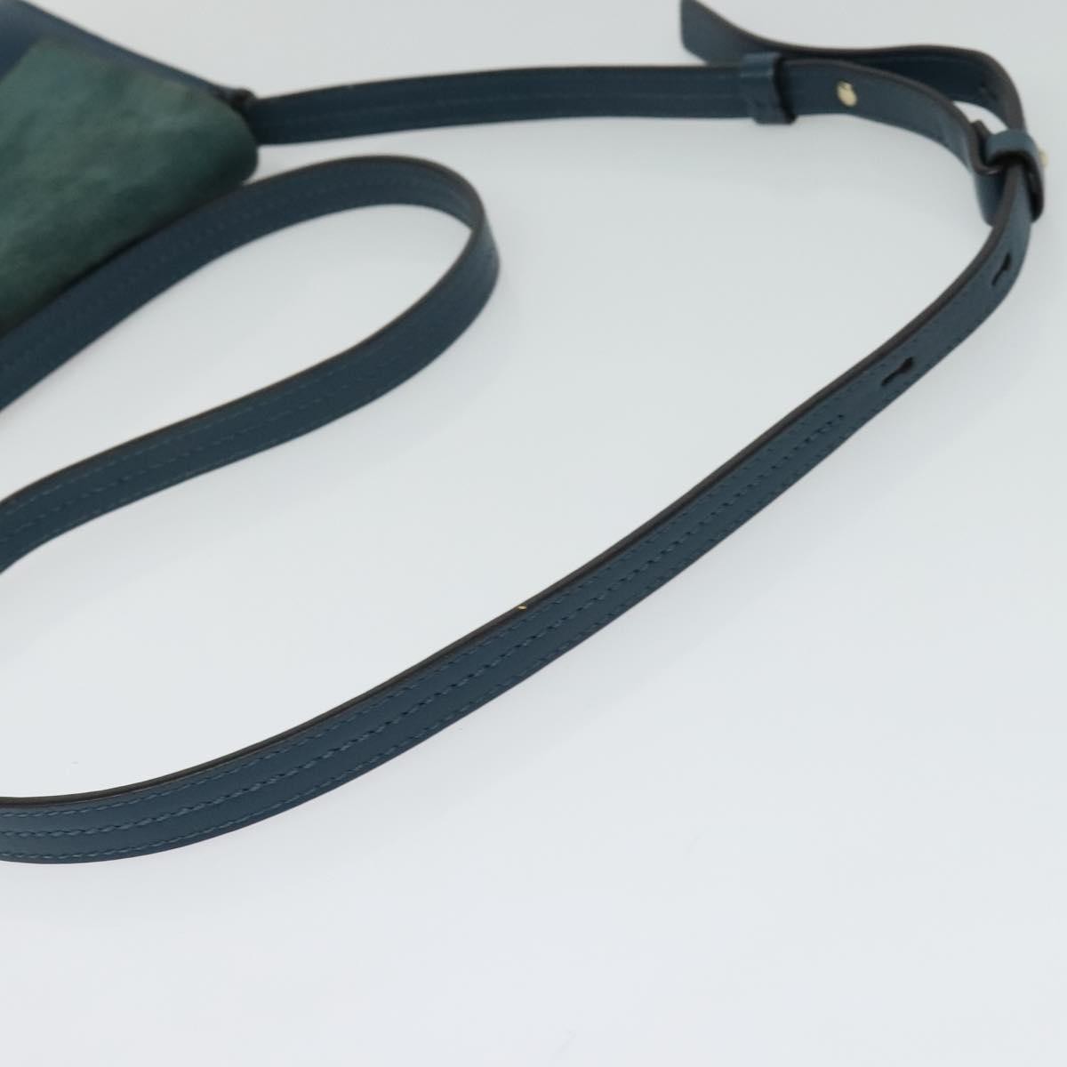 Chloe Faye Shoulder Bag Leather and Suede, TURQUOISE, SUEDE, Shoulder bag