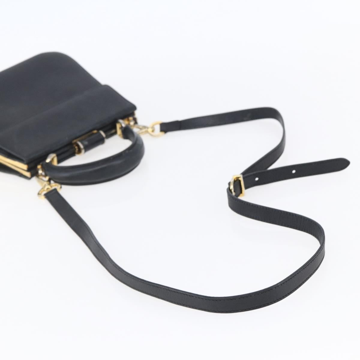Salvatore Ferragamo Vintage Shoulder Bag Leather, BLACK, LEATHER, Shoulder bag