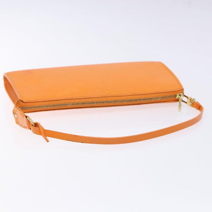 Louis Vuitton Pochette Accessoires Epi Leather, ORANGE, LEATHER, Clutche & pouche
