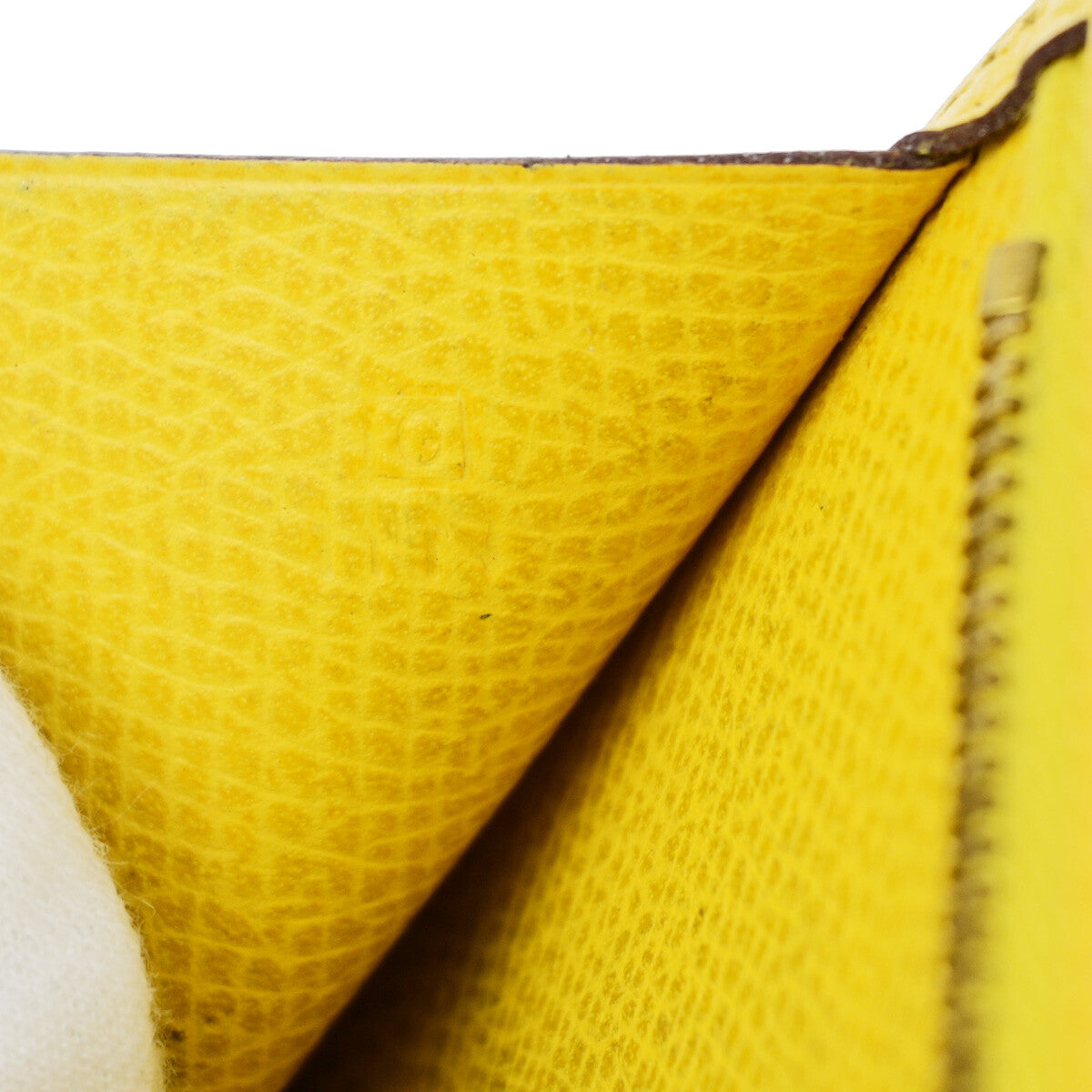 Hermes Bearn Trifold Wallet Epsom, YELLOW, LEATHER, Wallets