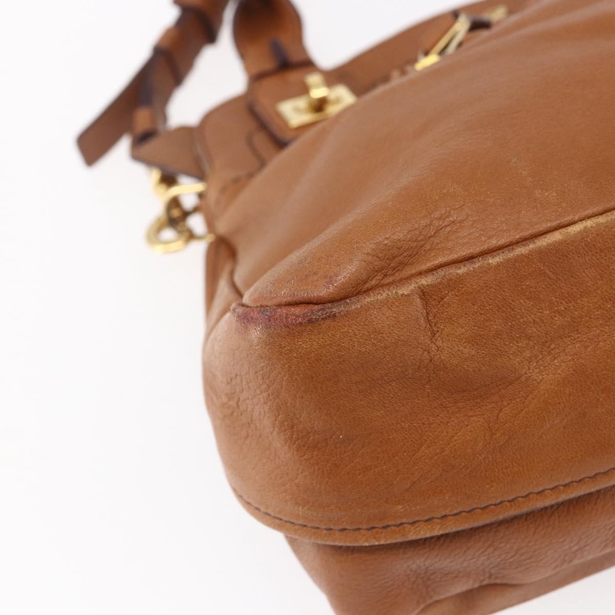 Chloe Margaret Handbag Leather, BROWN, LEATHER, Handbag