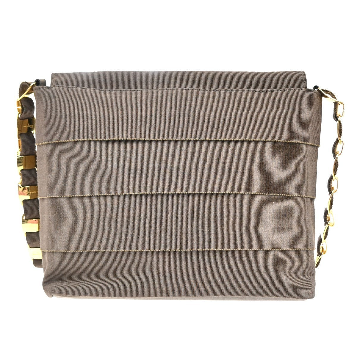 Salvatore Ferragamo Vala Shoulder Bag Canvas, Brown, Canvas, Shoulder Bag