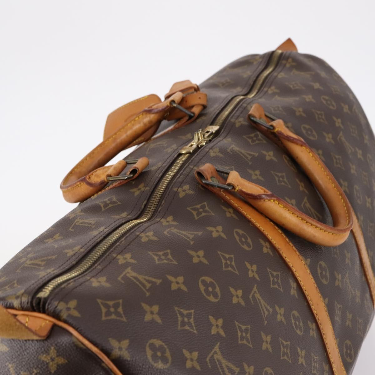 Louis Vuitton Keepall Bag Monogram Canvas, BROWN, CANVAS, Travel bag