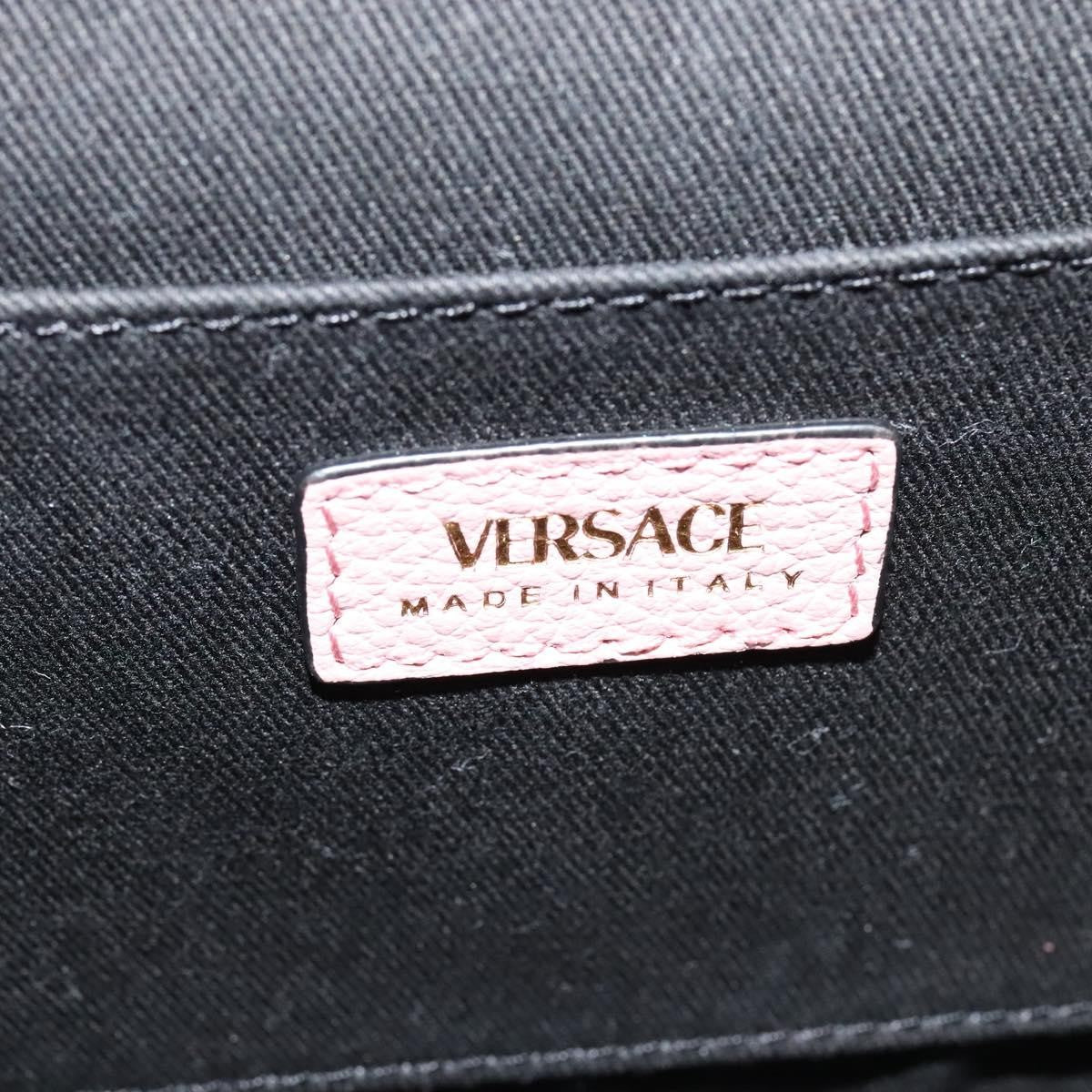 Versace Virtus Flap Messenger Bag Leather, PINK, LEATHER, Shoulder bag