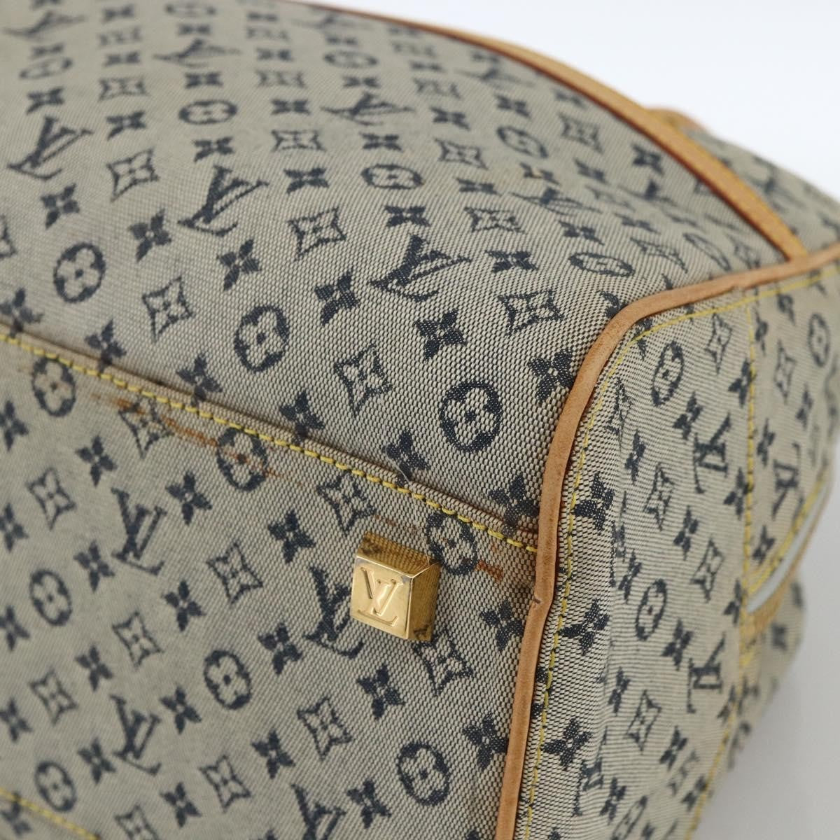 Louis Vuitton Marie Handbag Mini Lin, BLUE, CANVAS, Handbag