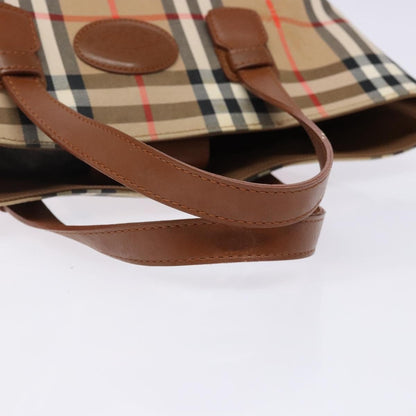 Burberry Nova Check Tote Canvas and Leather, BEIGE, CANVAS, Tote bag