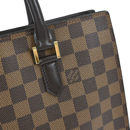 Louis Vuitton Venice Sac Plat Bag Damier, BROWN, CANVAS, Tote bag
