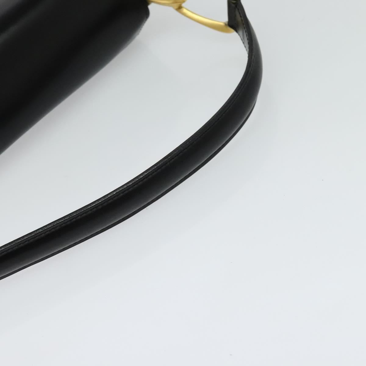 Celine Shoulder Bag Leather, BLACK, LEATHER, Shoulder bag