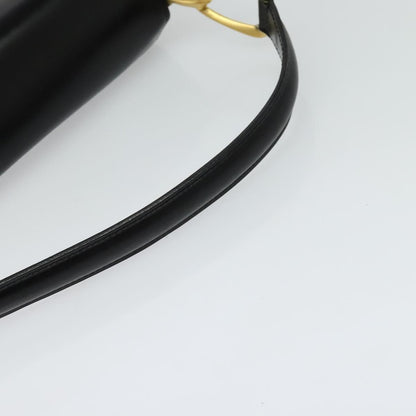 Celine Shoulder Bag Leather, BLACK, LEATHER, Shoulder bag