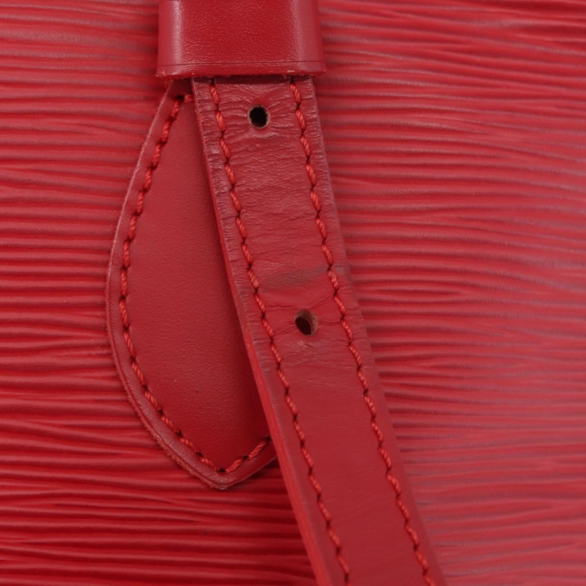 Louis Vuitton Bucket Bag Epi Leather, RED, LEATHER, Shoulder bag