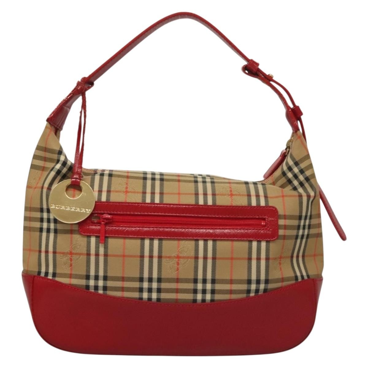 Burberry Nova Check Handbag Nova Check Canvas and leather, BEIGE, CANVAS, Handbag