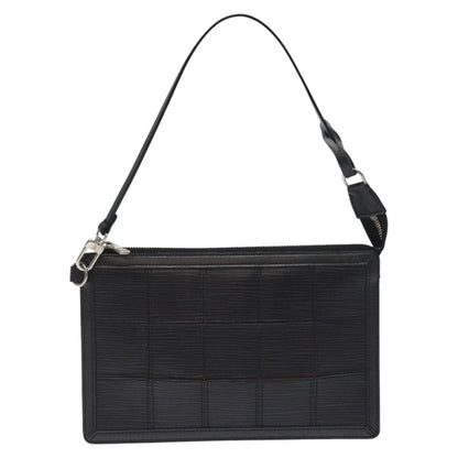 Louis Vuitton Delmonico Pochette Stretch Epi Leather, BLACK, LEATHER, Clutche & pouche