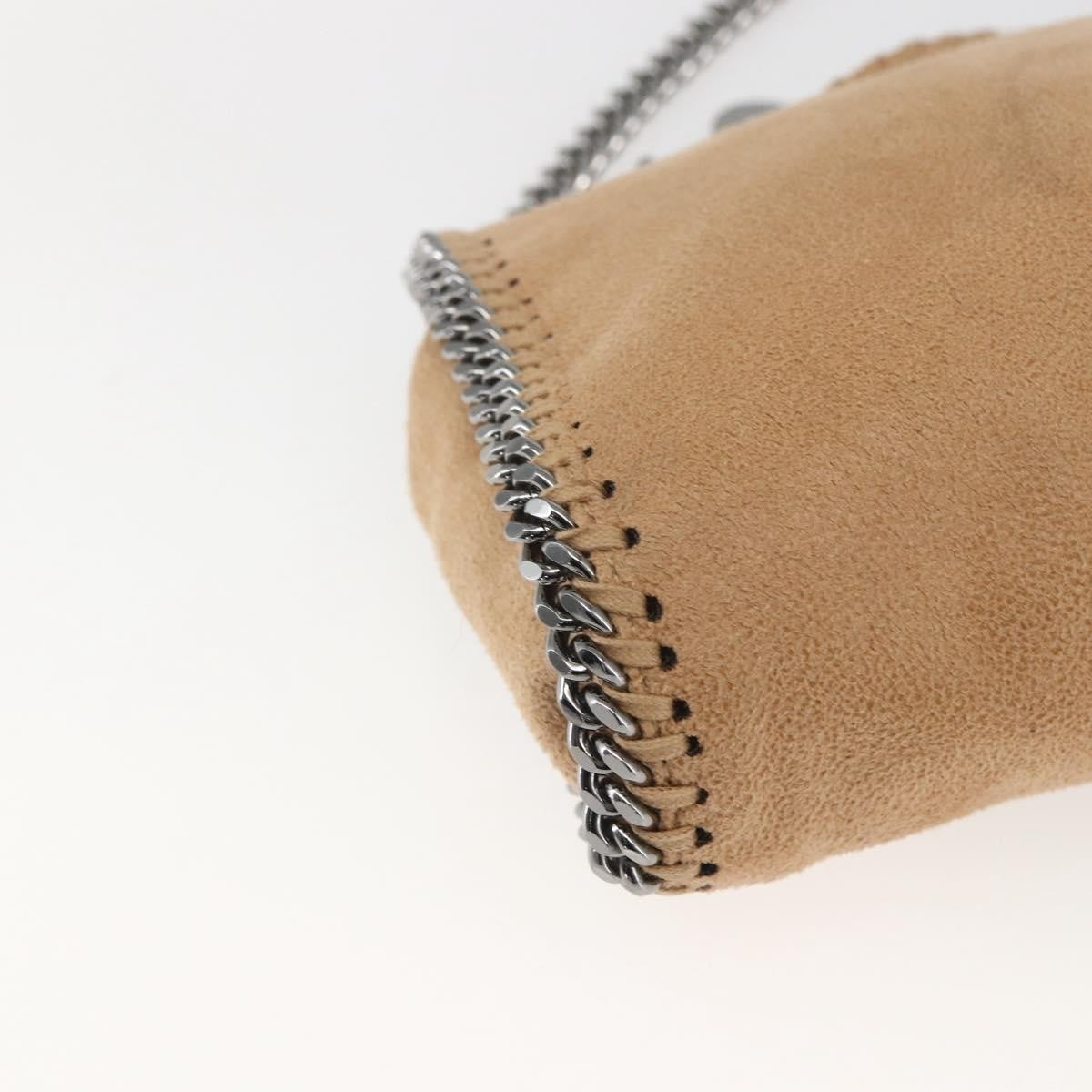 Stella McCartney Falabella Fold Over Crossbody Bag Shaggy Deer, BEIGE, POLYESTER, Shoulder bag