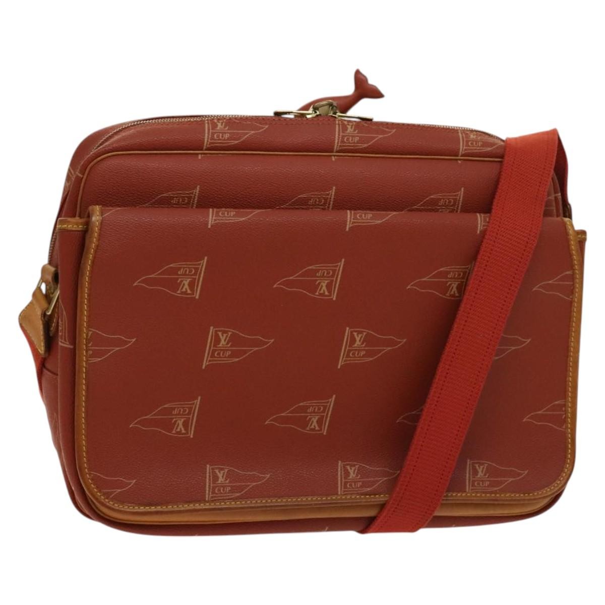 Louis Vuitton Cup Calvi Messenger Bag Coated Canvas, RED, CANVAS, Crossbody bag