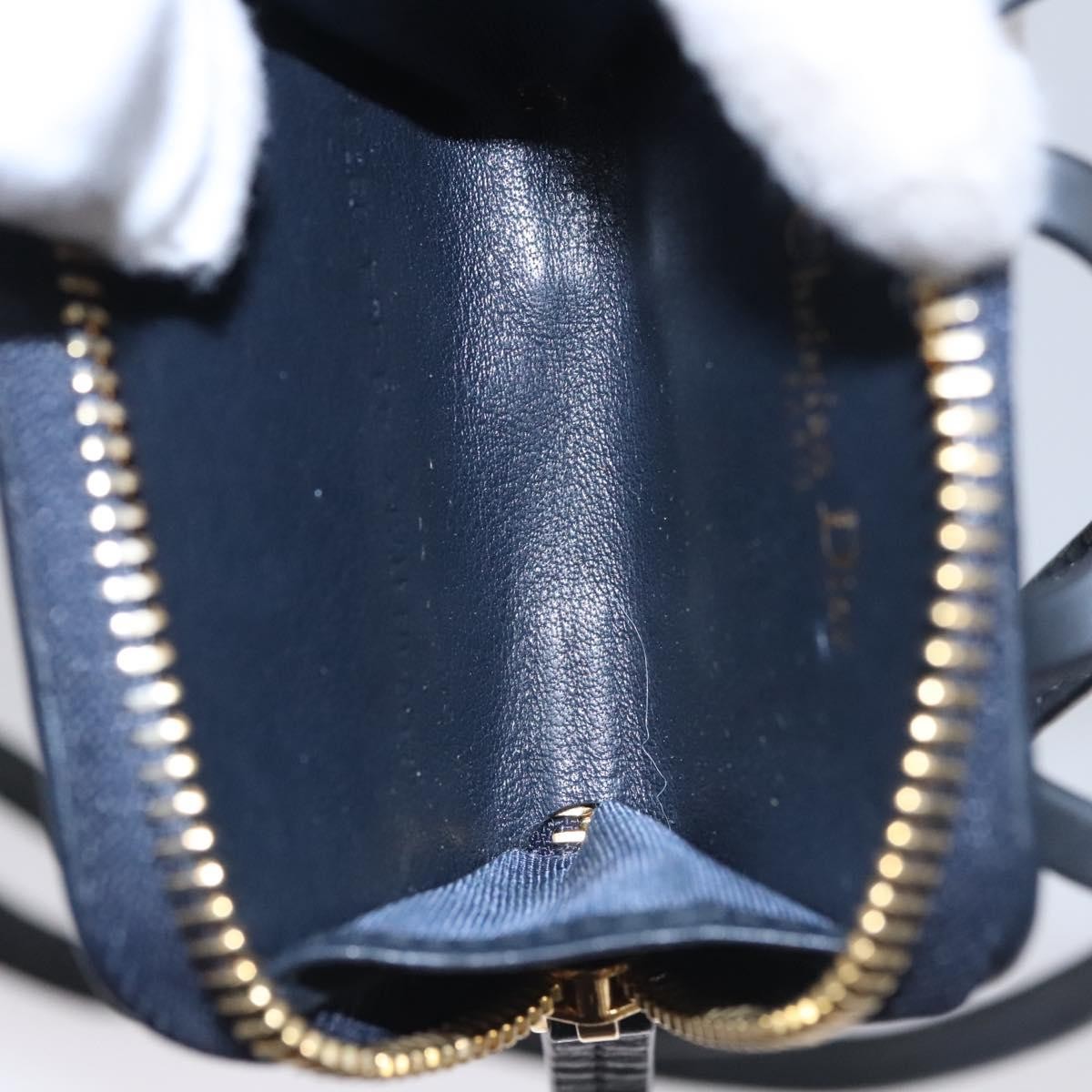 Christian Dior Trotter French Wallet Diorissimo Canvas, Navy, Canvas, Wallet