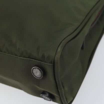 Prada Vintage Zip Handbag Tessuto, GREEN, NYLON, Handbag