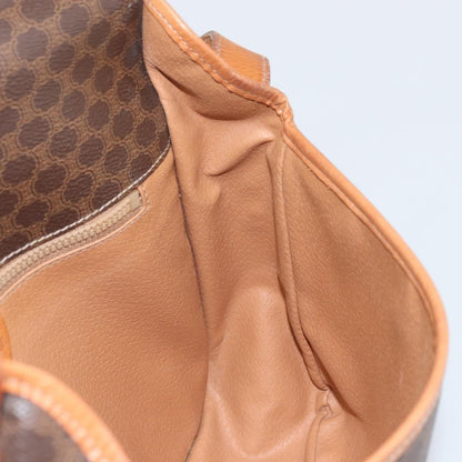 Celine Vintage Macadam Shoulder Bag Canvas and Leather, BROWN, CANVAS, Shoulder bag