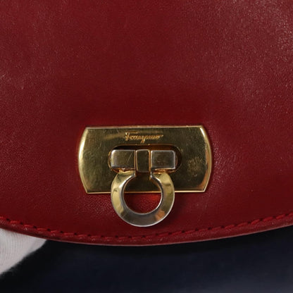 Salvatore Ferragamo Gancini waist bag Leather, RED, LEATHER, Clutche & pouche
