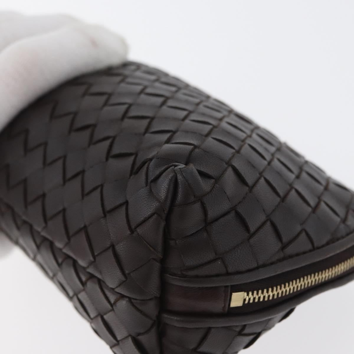Bottega Veneta Intrecciato Leather, BROWN, LEATHER, Clutche & pouche