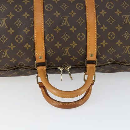 Louis Vuitton Keepall Bag Monogram Canvas, BROWN, CANVAS, Travel bag