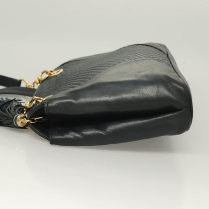 Bally Vintage Shoulder Bag Quilted leather, Black, Leather, Handbag