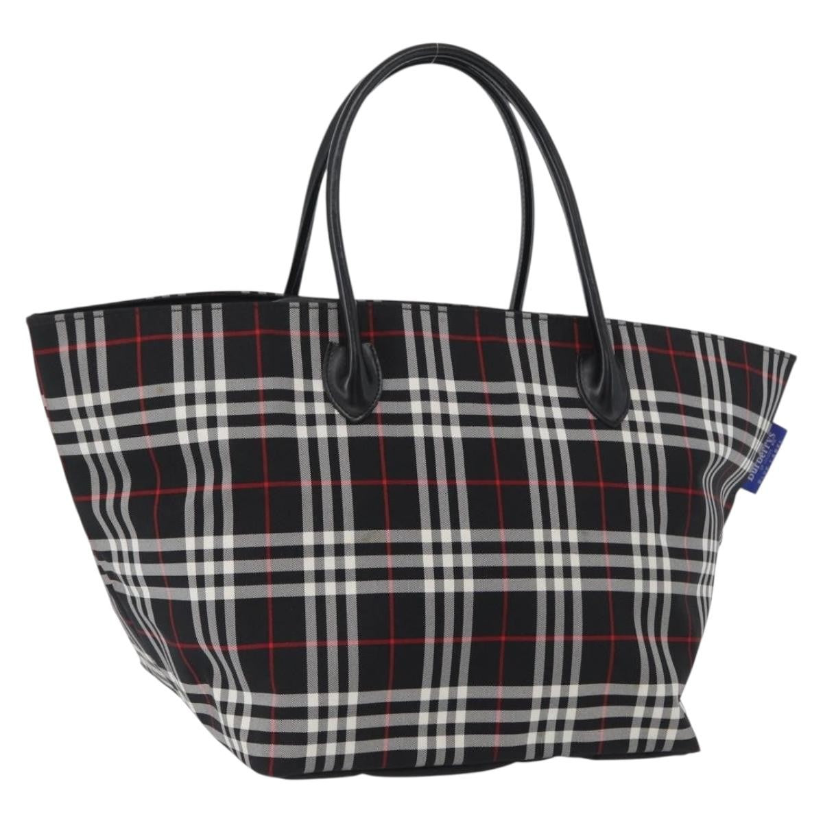 Burberry Nova Check Handbag Nylon, BLACK, NYLON, Handbag