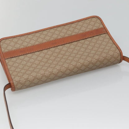 Celine Macadam Shoulder Bag PVC Leather, BEIGE, CANVAS, Shoulder bag