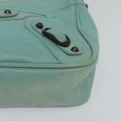 Balenciaga Hip Classic Studs Crossbody Bag Leather, BLUE, LEATHER, Shoulder bag