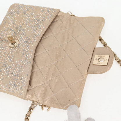 Chanel Mineral Nights Shoulder Bag Strass Embellished Leather, GOLD, LEATHER, Shoulder bag