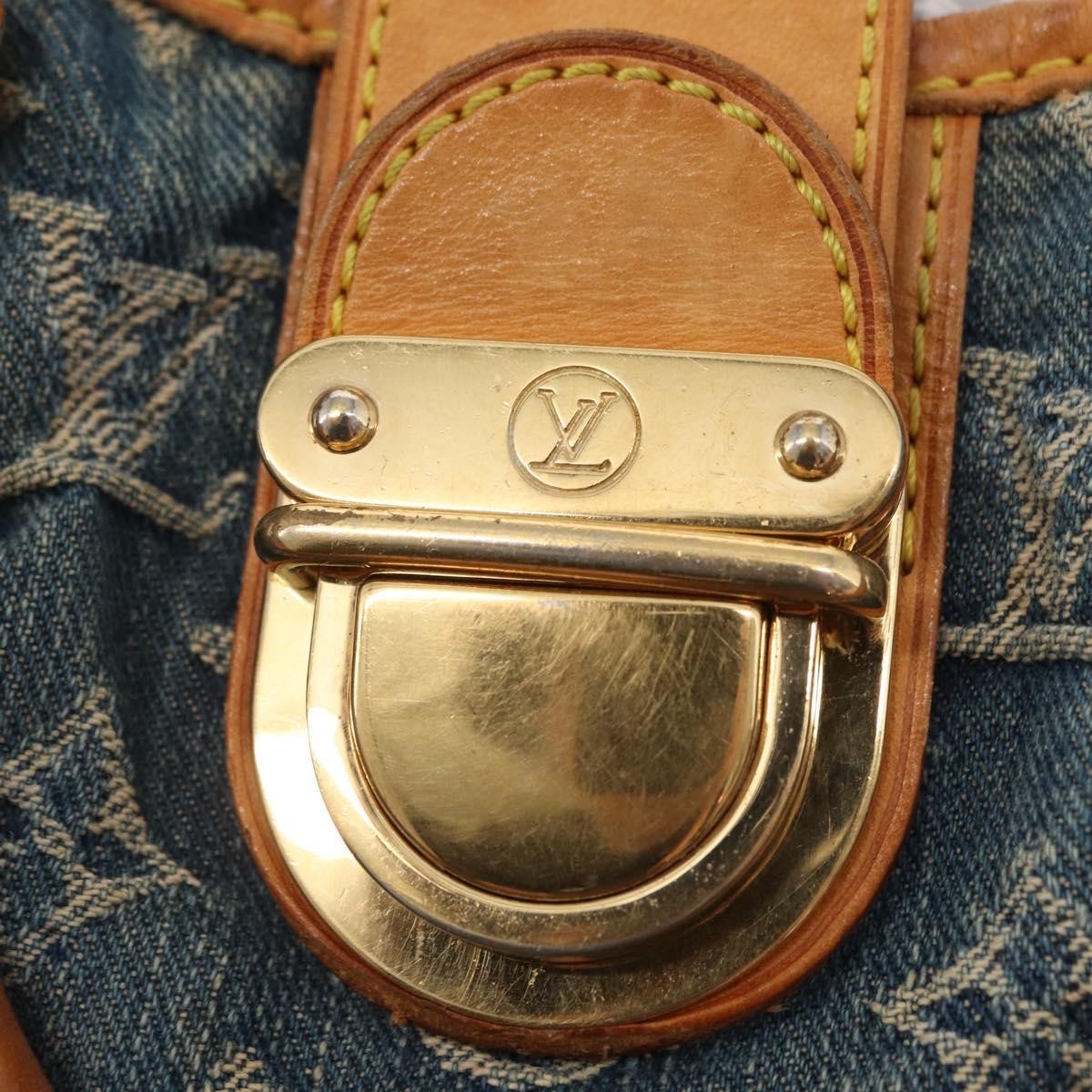 Louis Vuitton Pleaty Handbag Denim, BLUE, DENIM_JEANS, Handbag