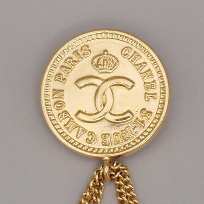Chanel Vintage Medallion Flap Bag Brooch Metal, GOLD, GOLD_PLATED, Brooch