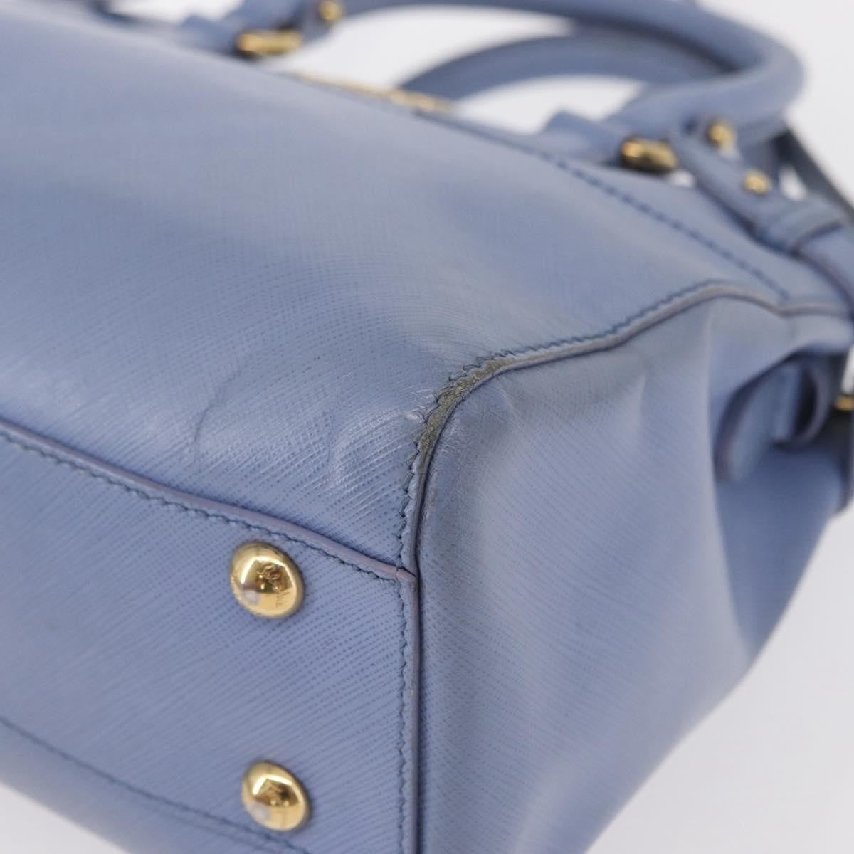 Salvatore Ferragamo Gancini Tote Leather, BLUE, LEATHER, Tote bag
