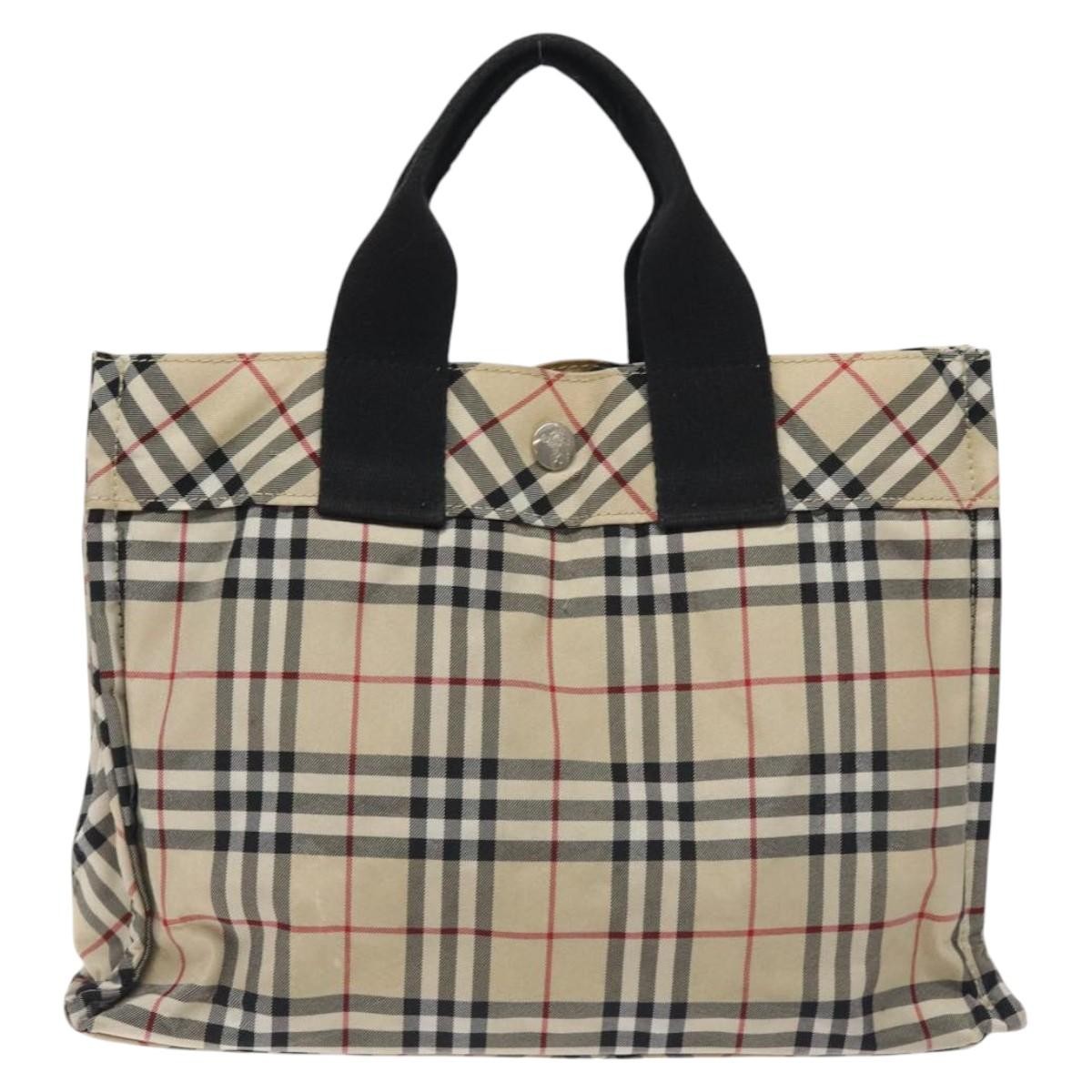 Burberry Nova Check Tote Nylon, BEIGE, NYLON, Tote bag